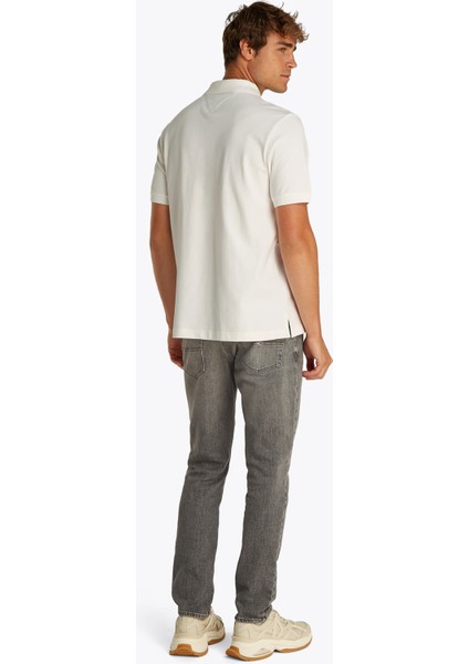 Ekru Erkek Polo T-Shirt DM0DM20914YBL Tjm Reg Lınear Polo