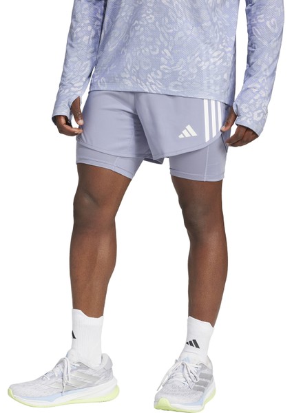 JD2321 Otr E 3s 2in1 S Mor Lastikli Bel Regular Fit Düz Erkek Şort