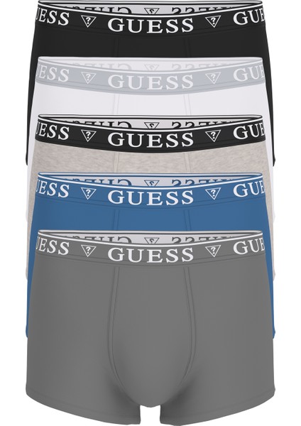 Gri Erkek Desenli Boxer Njfmb Boxer Trunk 5