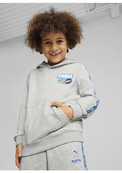 Erkek Çocuk Gri Sweatshırt 63007104-PUMA x Hot Wheels Hoodie T