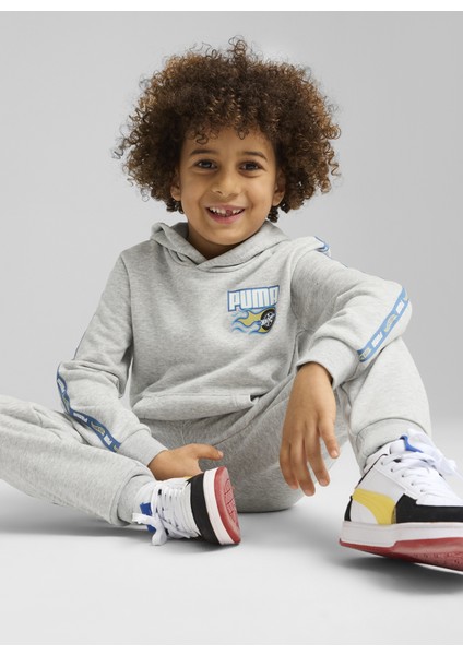 Erkek Çocuk Gri Sweatshırt 63007104-PUMA x Hot Wheels Hoodie T