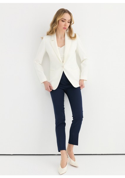 Standart Ekru Kadın Ceket 25YSL1448