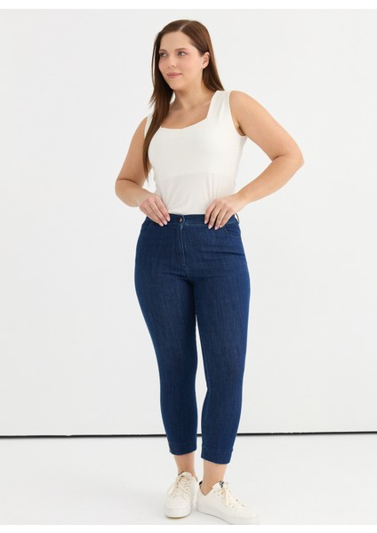 Normal Bel Normal Indigo Kadın Pantolon 25YSL5379-BB