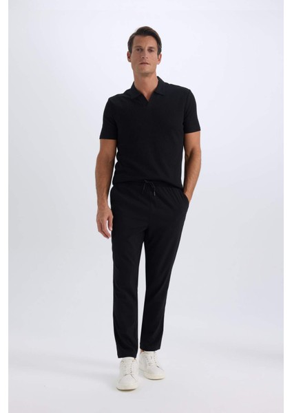 Relax Fit Rahat Kesim Düz Paça Krinkıl Yazlık Kumaş Pantolon C3930AX25SP fırsatları