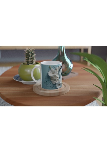 Çatlak Duvardan Bakan Denizatı Temalı Baskılı Kupa Bardak fırsatları