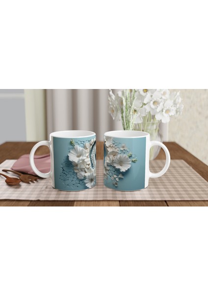 Çatlak Duvardan Bakan Denizatı Temalı Baskılı Kupa Bardak indirimleri