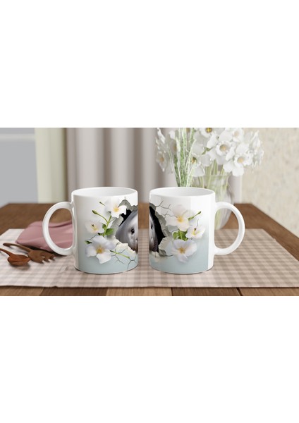 Çatlak Duvardan Bakan Deniz Ineği Temalı Baskılı Kupa Bardak indirimleri