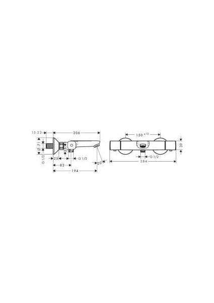 Ecostat Termostatik Banyo Bataryası Krom 13123000