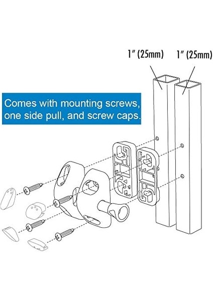 Hardware V6205 Magna Ltch N346-203 2-2/4" Magnalatch Otomatik Manyetik Yan Çekme Güvenlik Kapı Mandalı Siyah