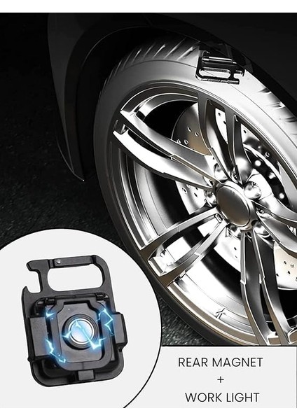2 Adet Mini Taşınabilir LED Çok Fonksiyonlu Fener, Yüksek Lümen, Cob Anahtarlık, Dış Mekan Için Şarj Edilebilir Acil Durum Işığı, Mini Kamp Feneri (2)