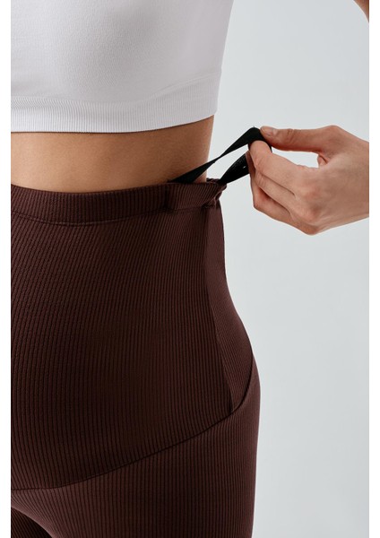 Fitilli Diz Üstü Biker Esnek Ayarlanabilir Bel Hamile Tayt F13 indirimleri