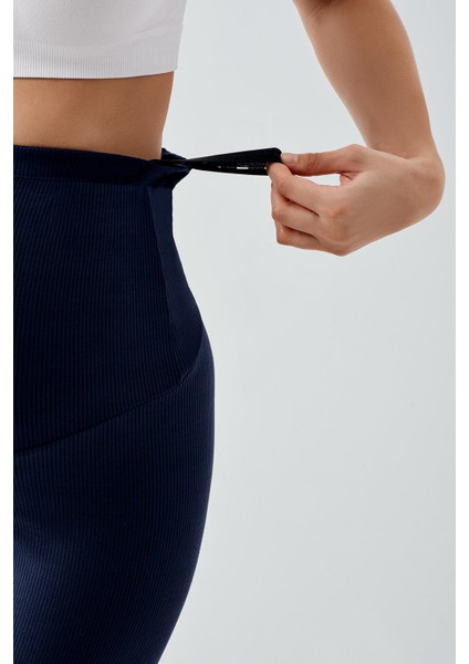 Fitilli Diz Üstü Biker Esnek Ayarlanabilir Bel Hamile Tayt F13 indirimleri