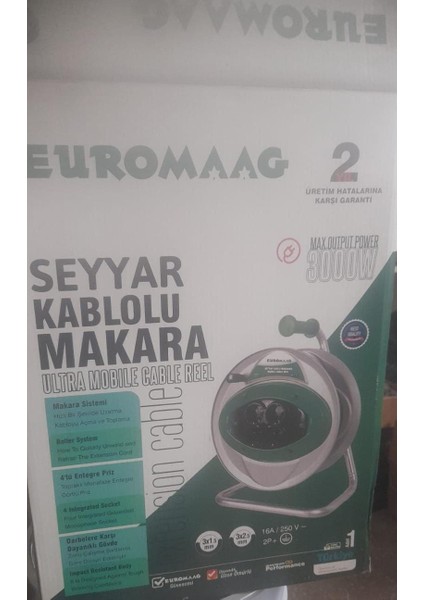 Makarallı Seyar Elektrik Kablo ( 50 Mtr 3* 2.5 ) Kontrolkalem+ Eldivenhedieyeli
