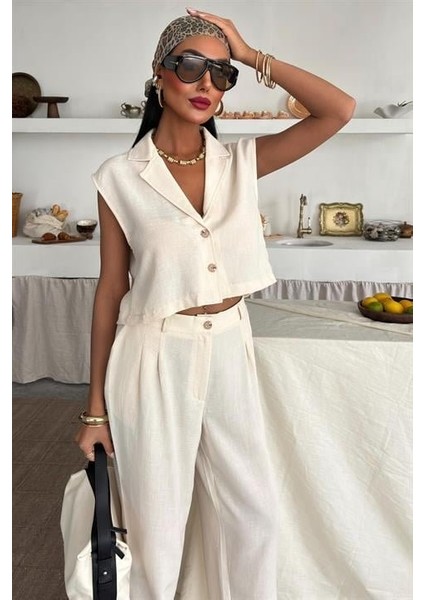 Zoe Crop Yelek Takım 9744-08