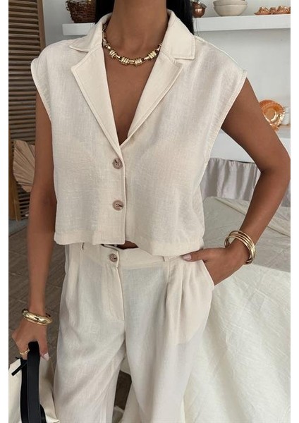 Zoe Crop Yelek Takım 9744-08