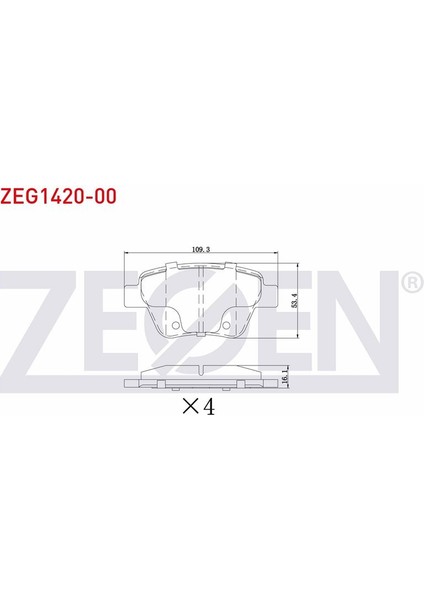 ZEGEN-ZEG1420-00 - Fren Balatası Arka Golf Vı 08> Eos 06> Jetta Iıı 05> Jetta Iv 10> Scırocco 08> Beetle 11> Caddy Iıı 04> Touran 03> / A1 10> A3 / Al