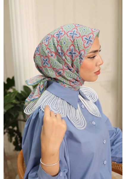 Pusula Desen Soft Pamuk Eşarp