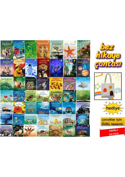 Tübitak 50 Kitaplık Bilim ve Doğa Serisi | Okul Öncesi ve Ilkokul Için Eğitici Kitap Seti