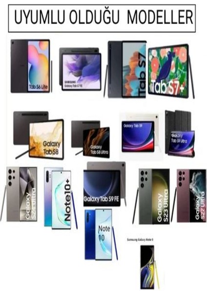 Samsung Galaxy Tab S9/s9 FE/S9FE+/S9ULTRA/S9+ Yedek Kalem Ucu 5 Tane(Ekranı Kirletmez) S Pen Uyumlu modelleri