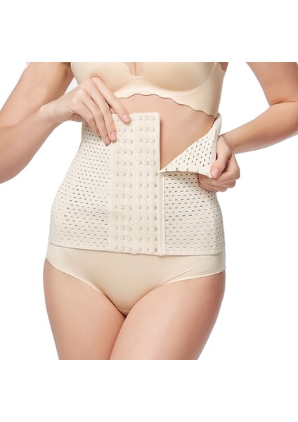 Ecoform 6 Kademe Unisex Bel Korsesi İnceltici Vücut Şekillendirici Doğum Sonrası Toparlayıcı Özellikli Bej Renk