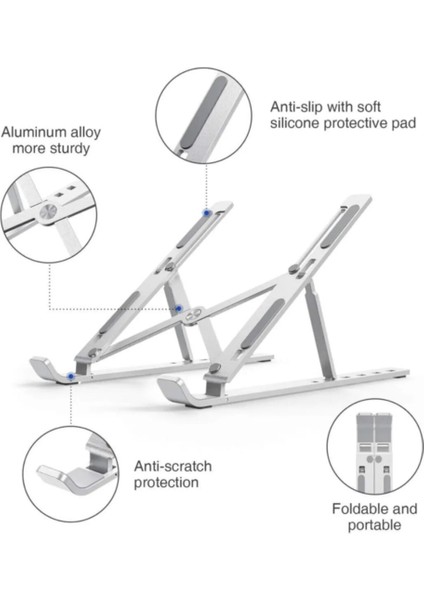 Notebook MacBook Katlanabilir Taşınabilir Metal Standı