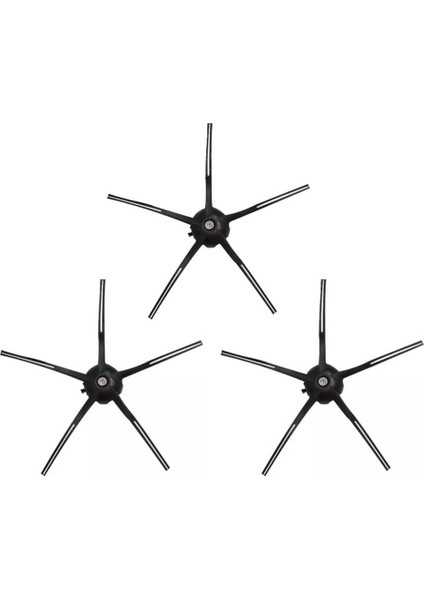 Roborock S6 Max V Robot Süpürge Uyumlu 3'lü Yan Fırça - Yedek Parça Seti