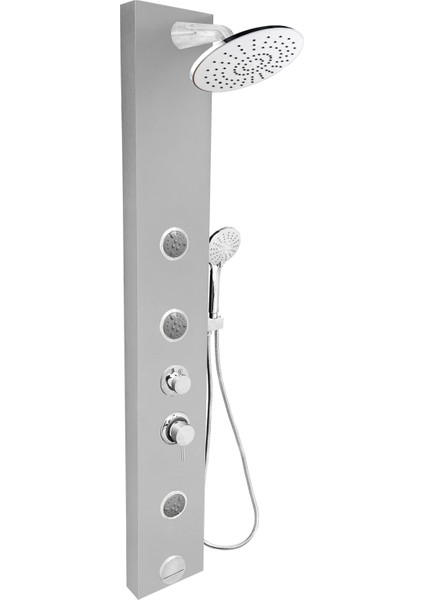 Tuscon Silver Gri Mafsallı Masajlı Duş Sistemi