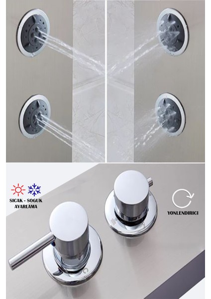Tuscon Silver Gri Mafsallı Masajlı Duş Sistemi fiyatları