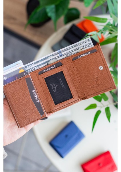 Medina Hakiki Deri Bozuk Para Bölmeli Mekanizmalı Erkek Kartlık Cüzdan indirimleri