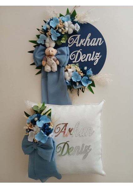 -Nicolasyastıklı Çocuk Odası Kapı Süsü