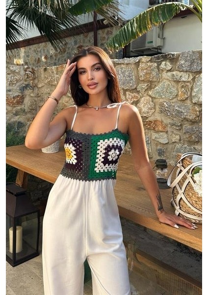 Jasmin Süzüneli Keten Tulum 1280-08