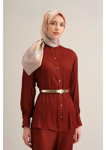 Desenli Saf Ipek Twill Eşarp 9330 fiyatları