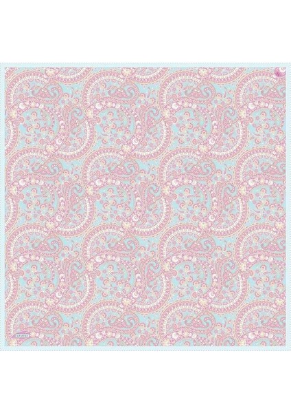Desenli Saf Ipek Twill Eşarp 9304