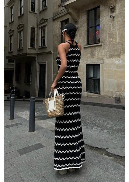 Melina Ajurlu Halter Yaka Elbise 2774