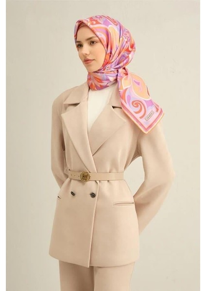Desenli Saf Ipek Twill Eşarp 9323 modelleri