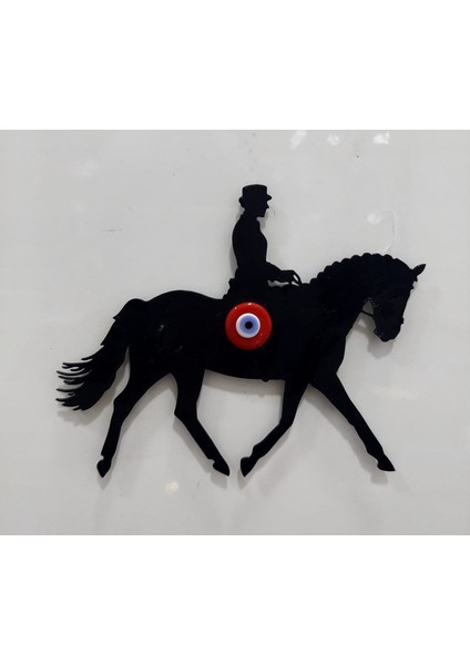 At Binen Insan Magnet 10 x 12 cm Nazar Boncuk Metal Cam Tasarım Ev Dekorasyon Dekoratif Obje 1 Adet