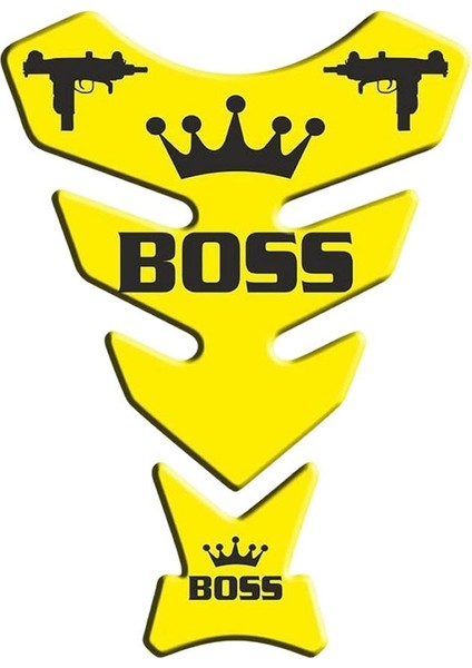 Universal Motosiklet Tank Pad Boss Sarı