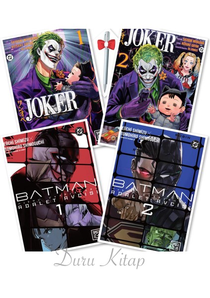 Joker - Batman Manga Seti (4 Kitap), Caprice B112 Silver Tükenmez Kalem Hediyeli