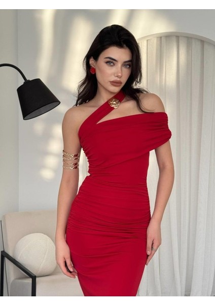 Reta Çapraz Omuz Elbise