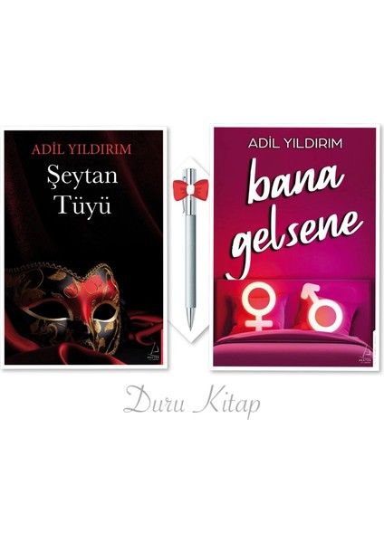 Şeytan Tüyü - Bana Gelsene, Adil Yıldırım (2 Kitap), Caprice B112 Silver Tükenmez Kalem Hediyeli