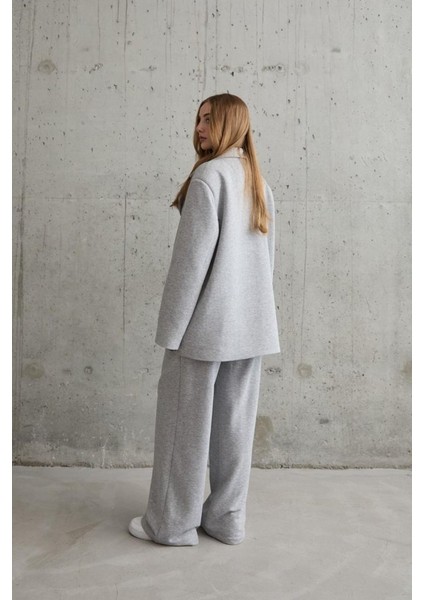 Gri 3-Iplik Comfort Ceket ve Pantolon Takım