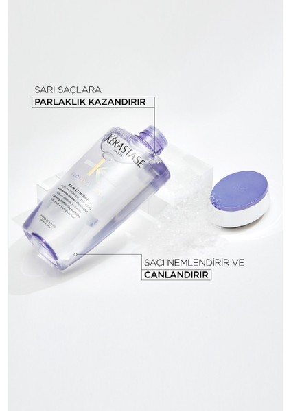 Blond Absolu Bain Lumiere 250 ml Röfleli ve Açık Renkli İşlem Görmüş Saçlar İçin Parlaklık Veren Nemlendirici Şampuan