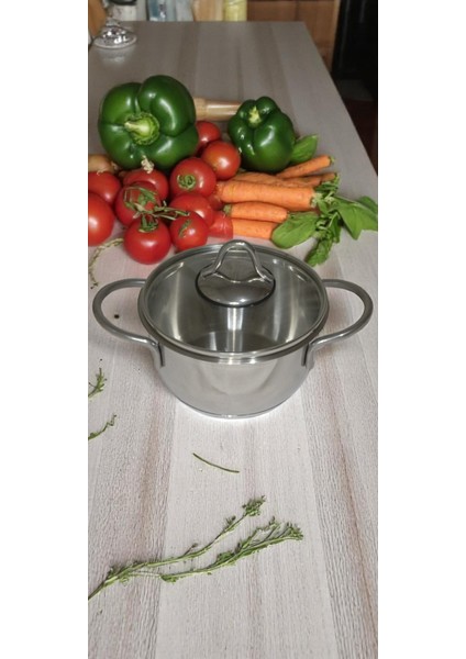 6 Parça Güveç Çelik Tencere Seti 14-16-18 cm
