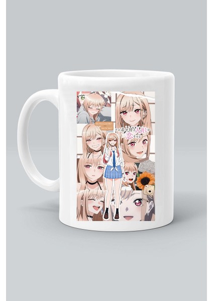 Karakter Marin Kitagawa My Dress Up Darling Anime Kahraman Baskılı Beyaz Kupa Bardak