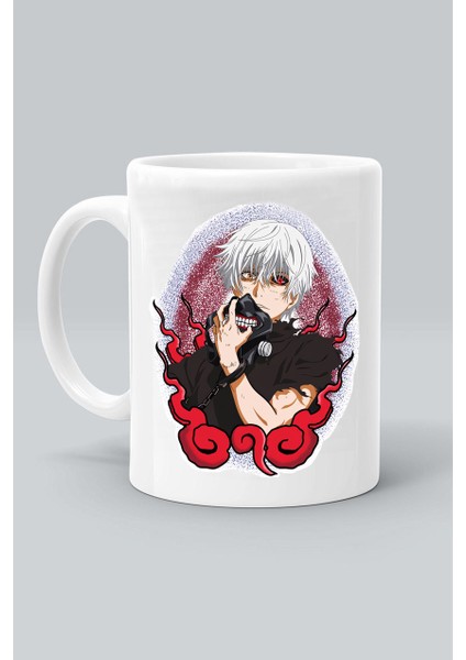 Tokyo Ghoul Kaneki Ken Anime Karakter Baskılı Beyaz Kupa Bardak