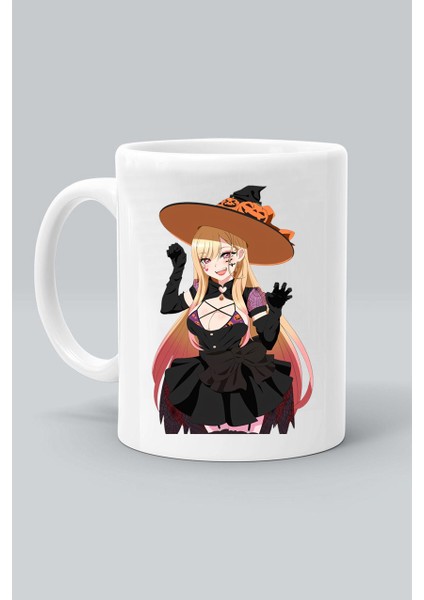 Marin Kitagawa My Dress Up Darling Anime Karakter Baskılı Beyaz Kupa Bardak