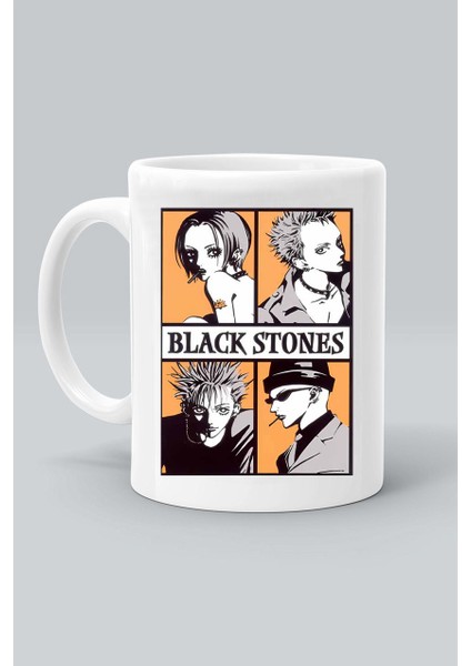 Karakter Black Stones Nana Osaki Anime Baskılı Beyaz Kupa Bardak