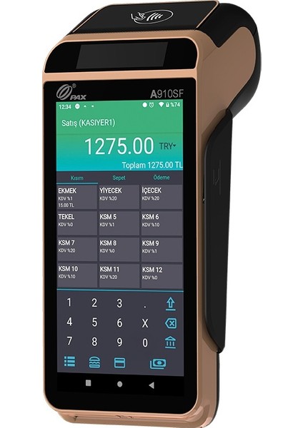 (Lansmana Özel Ön Sipariş) Worldline - A910SF Android Yazarkasa Pos - Hediyeli