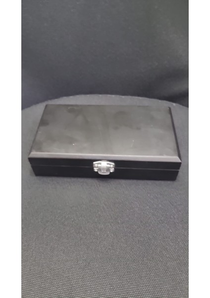 Siyah Ahşap Kutu 18X10X4CM Saklama Dikdörtgen Vintage Üstün Tasarım Gelişmiş Işlevsellik 1 Adet