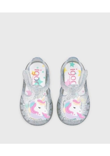 18-25 Numara Arası Igor Toby Unicorn Simli Sandalet - Şeffaf modelleri